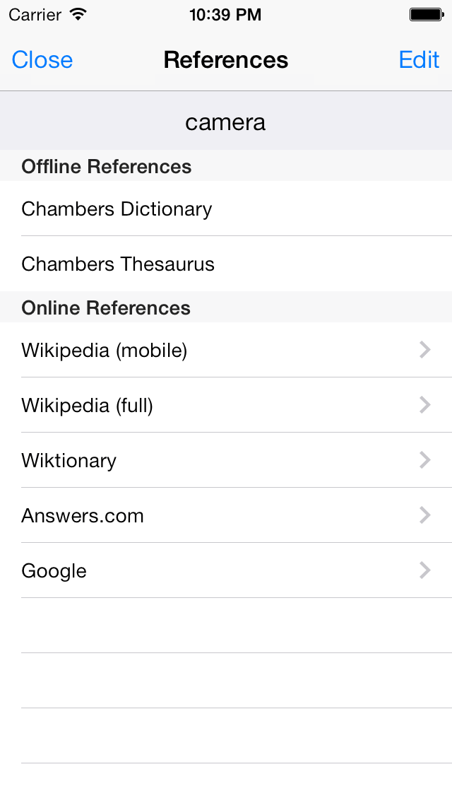 WordWeb Dictionary features