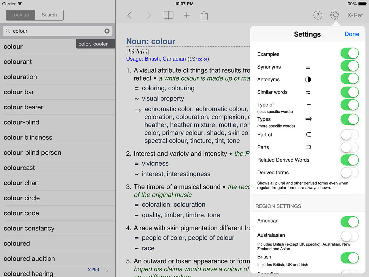 WordWeb Dictionary on iPad